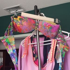 Swim multi colored swim top